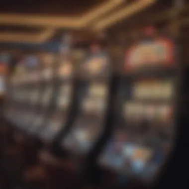 A selection of different slot machines in a casino setting