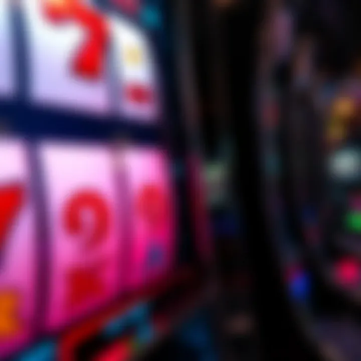 Close-up of slot machine with high payout indicators