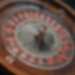 Detailed view of a roulette wheel showcasing its unique features