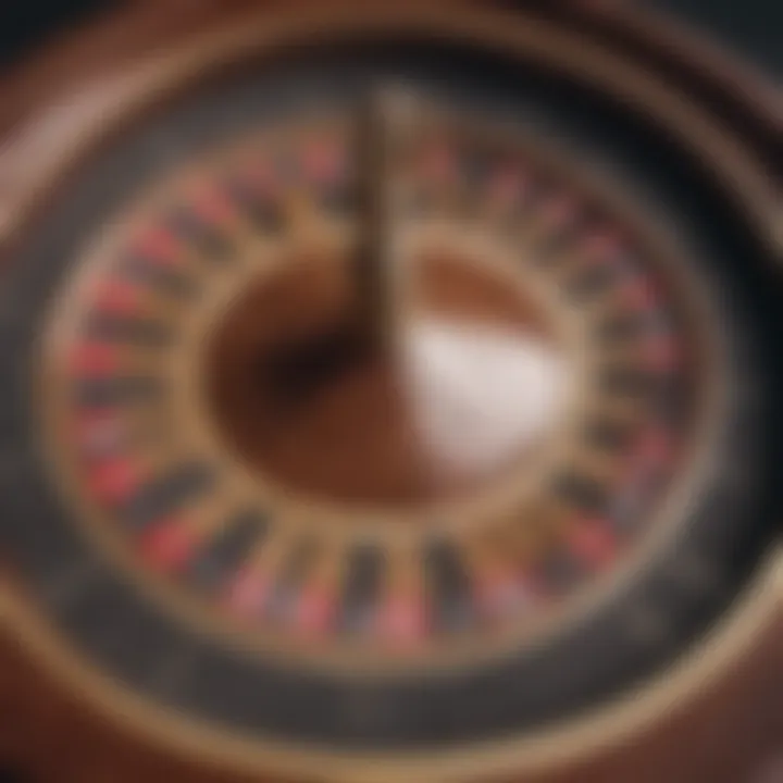 A vintage roulette wheel showcasing its intricate design and craftsmanship