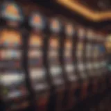 Dynamic display of quick hit slot machines in a vibrant casino setting