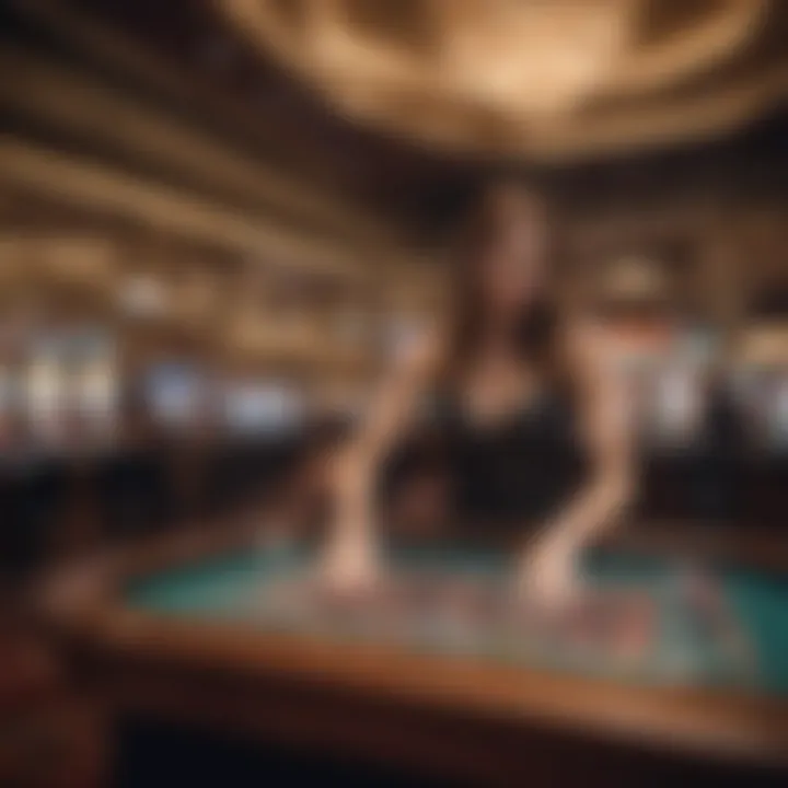 Live entertainment stage at a casino featuring a performance
