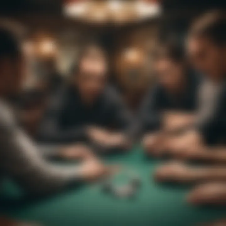 Exciting poker table with players engaged in a game