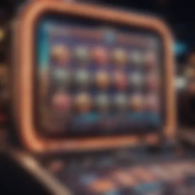Mobile Casino Game Interface Vibrant display of a mobile casino game interface