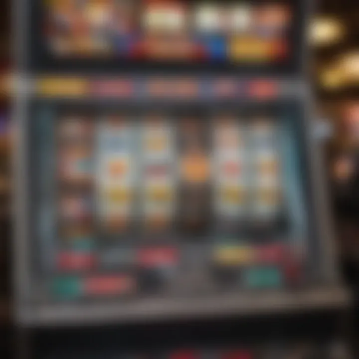 Close-up of a slot machine showcasing free play options