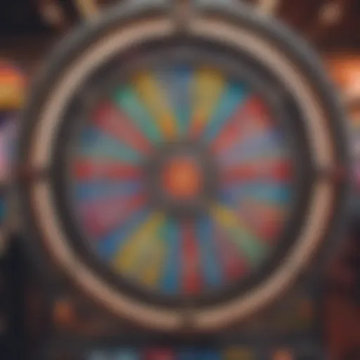 Colorful Wheel of Fortune slot machine display