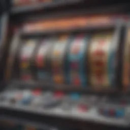 Close-up of a slot machine display showcasing vibrant symbols