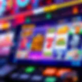 Vibrant illustration of a modern slots app interface showcasing various games