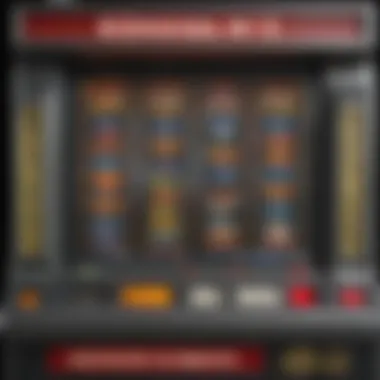 Close-up of Konami All Aboard slot machine screen