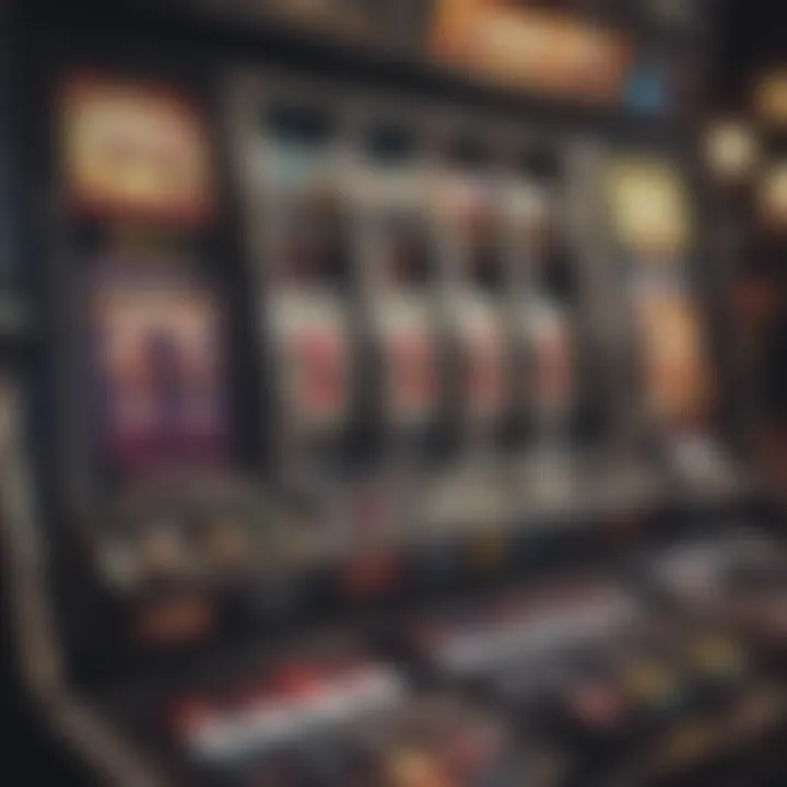 Close-up view of a modern slot machine interface