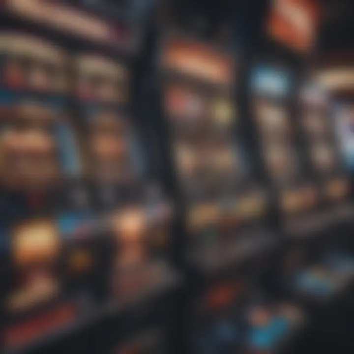 A close-up view of a modern slot machine featuring advanced technology and graphics