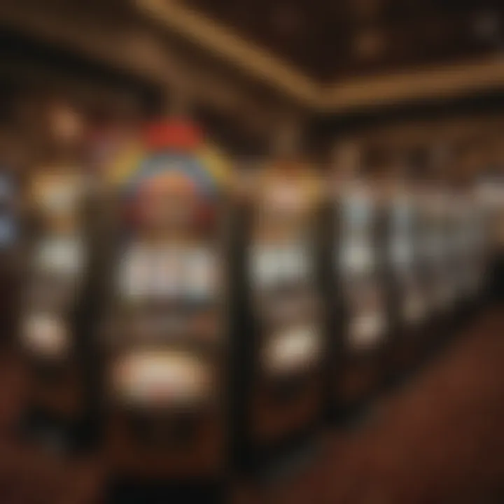 A historical display of vintage slot machines highlighting their evolution