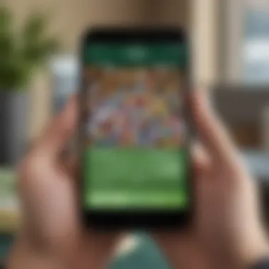 User engaging with the Oregon Lottery Keno app on a mobile device