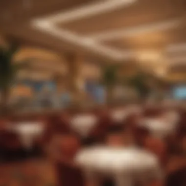 Elegant dining setting within the casino