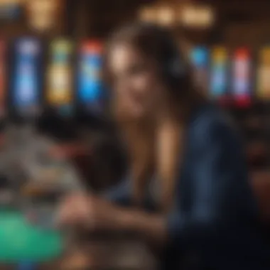 Online Gaming Experience with Triple Diamond Slots A player enjoying Triple Diamond Slots in a cozy online gaming setup