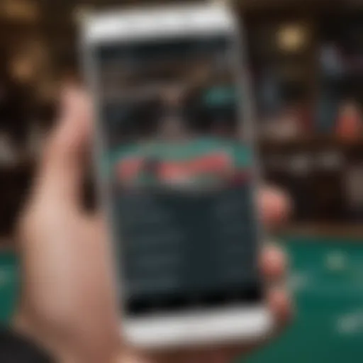 Overview of WSOP app interface on Android