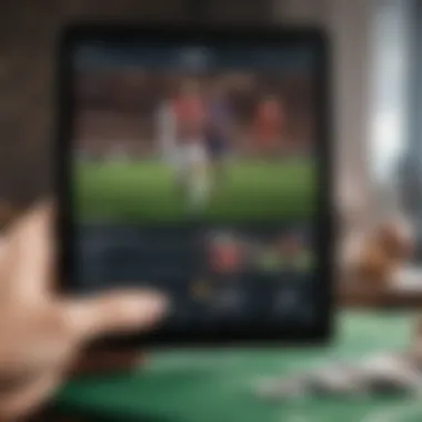 Illustration of online sports betting platform integration with streaming