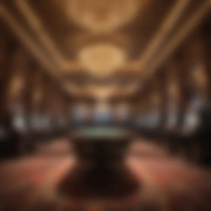 Interior design of the Grand Casino highlighting its luxurious gaming area