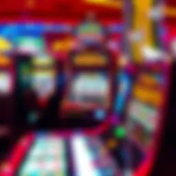 Vibrant hangover-themed slot machine in a Vegas casino