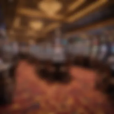 A snapshot of the vibrant gaming floor filled with slot machines and table games