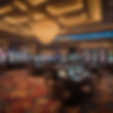 Lavish gaming floor filled with various slot machines and table games