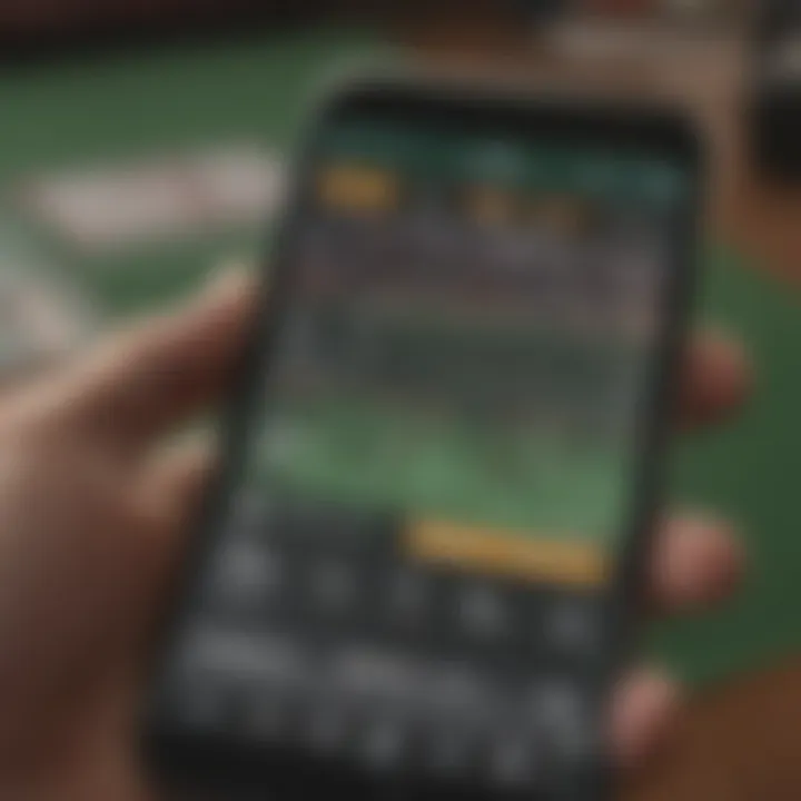 A smartphone displaying a sports betting app interface