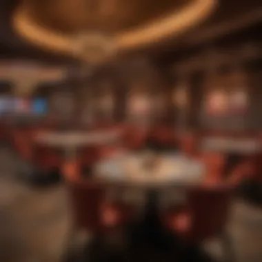 Luxurious dining setting within the casino