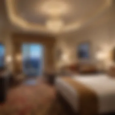 Luxurious guest room inside Resorts World Las Vegas highlighting elegant design