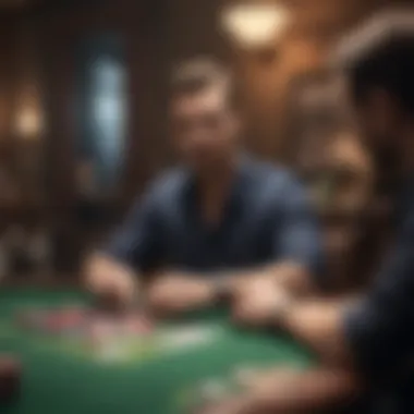 Strategic poker gameplay showcasing advanced tactics