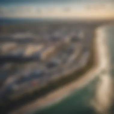 Aerial view of Florida coastline with casinos