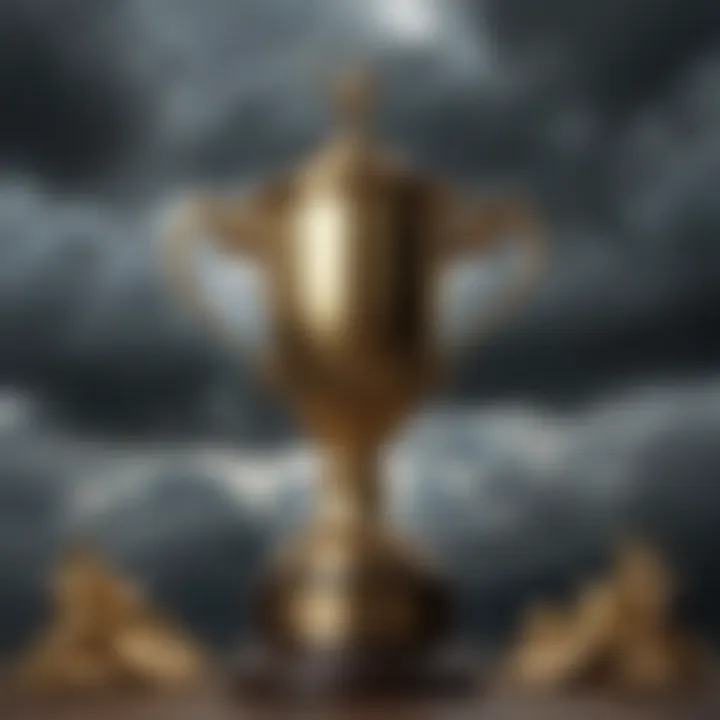 A trophy overshadowed by dark clouds